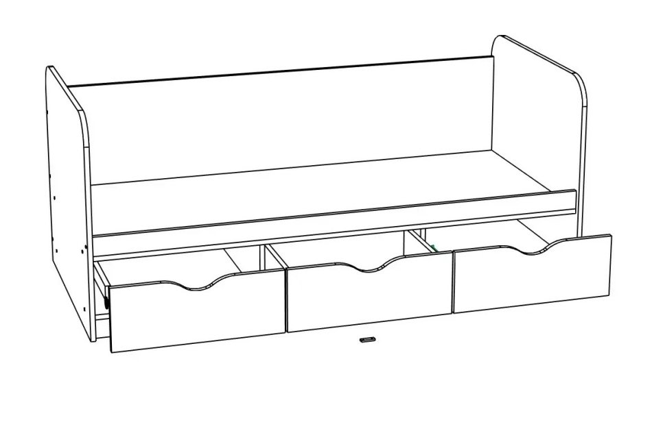 ЮНИОР 1 Кровать без бортика(80 х 180) ЮНИОР 1 Кровать без бортика(80 х 180)