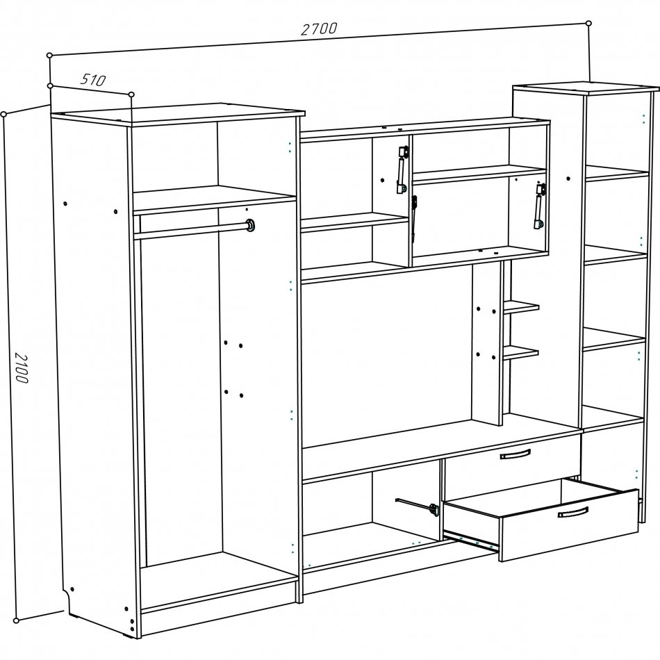 Гостиная МЛ - 3 (2660)