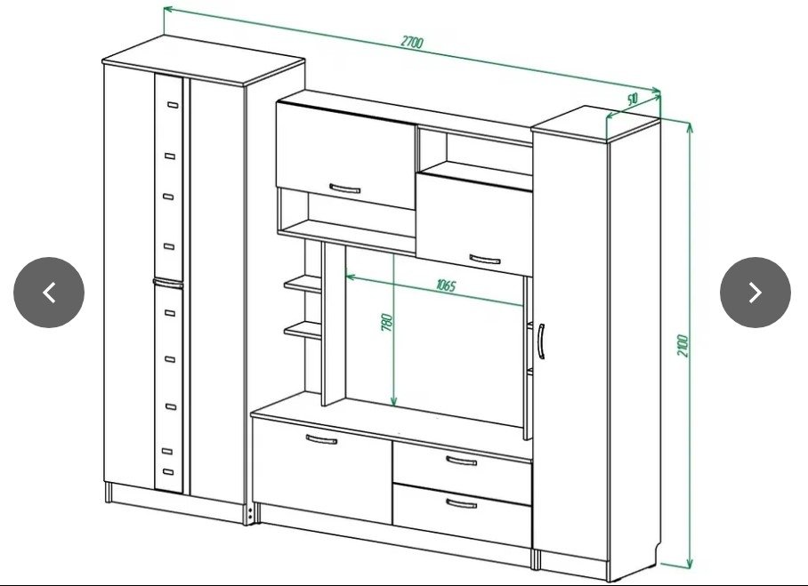 Гостиная МЛ - 3 (2660)