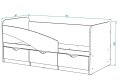 ЮНИОР  1 Кровать (80 х 180) с бортиком, Собран