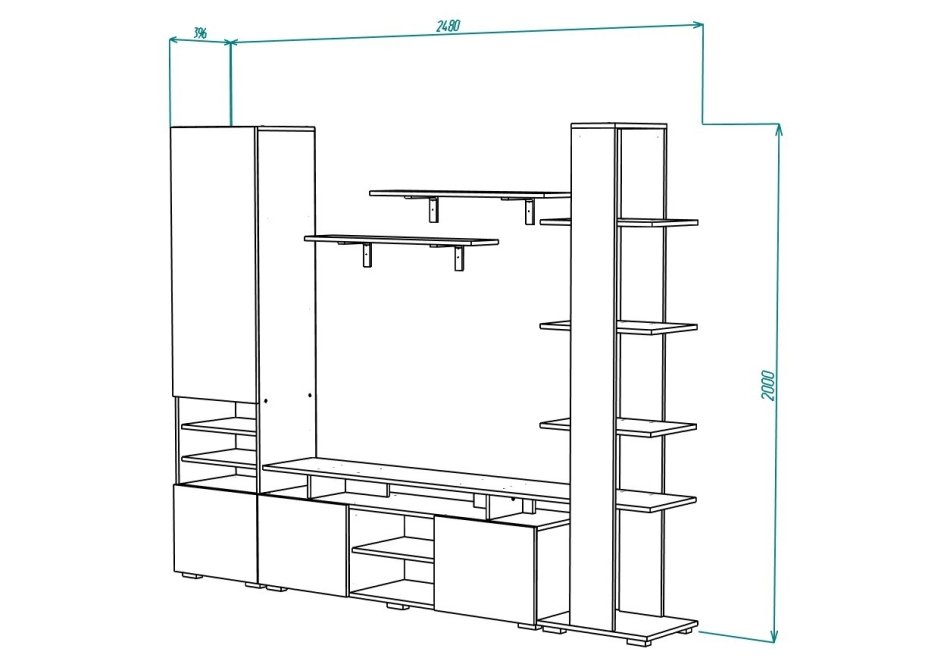 Гостиная МЛ -10 Вар 1(2480)
