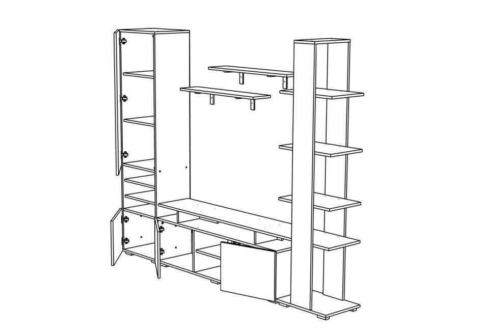 Гостиная МЛ -10 Вар 1(2480)