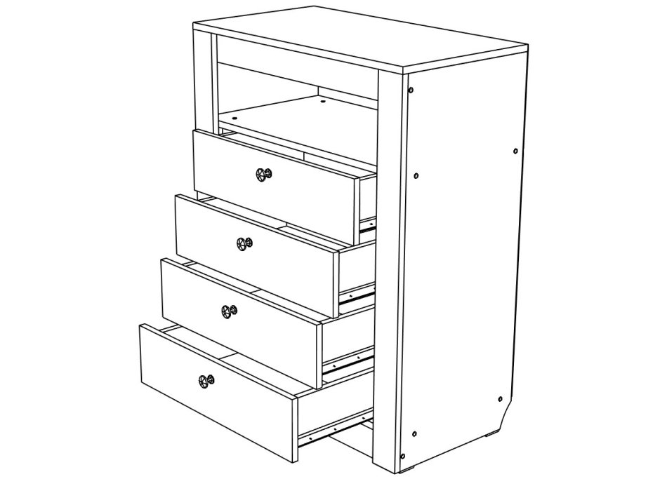 Гамма №16 комод 4 ящика 800 МЛ Гамма №16 комод 4 ящика 800 МЛ
