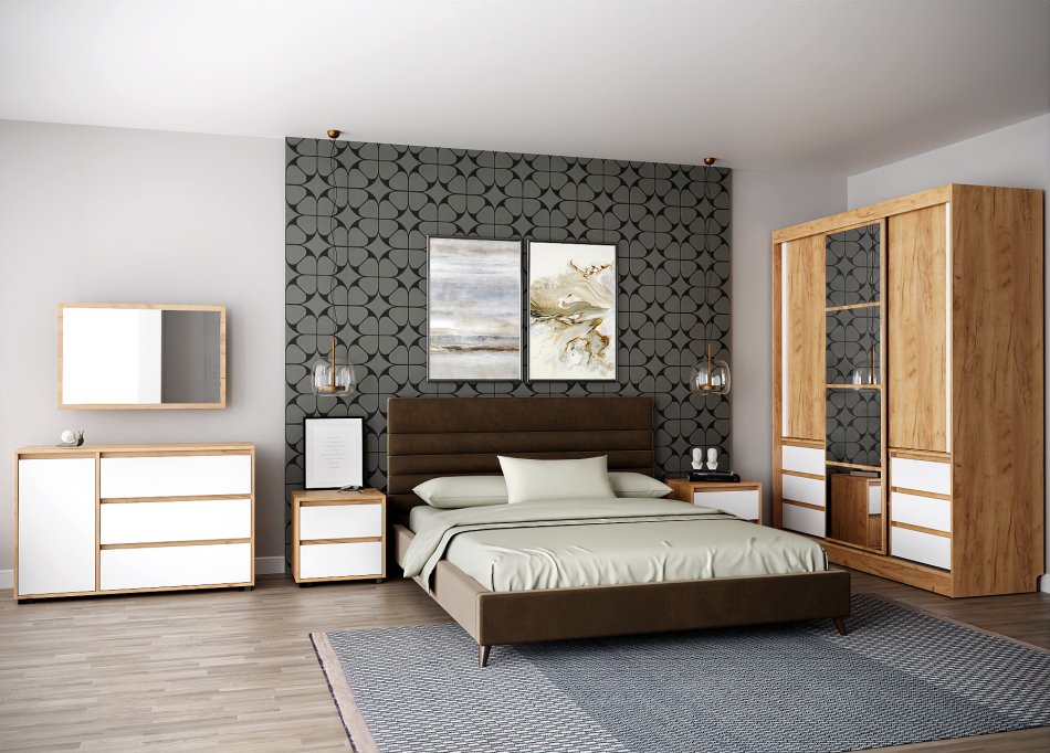 Кровать "ШАРМ" 2 (1,80х2,0м) K-2 без дна , Собран Кровать "ШАРМ" 2 (1,80х2,0м) K-2 без дна , Собран