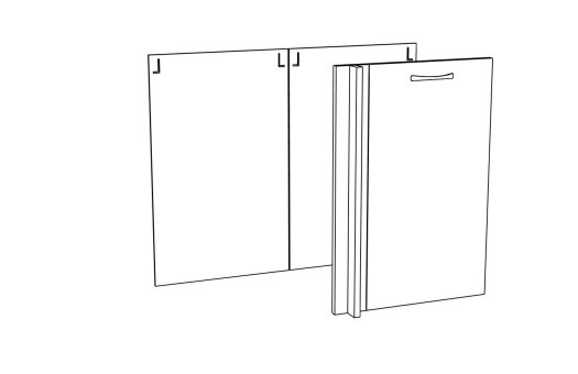 Азур С1000 угол (фасад) правый