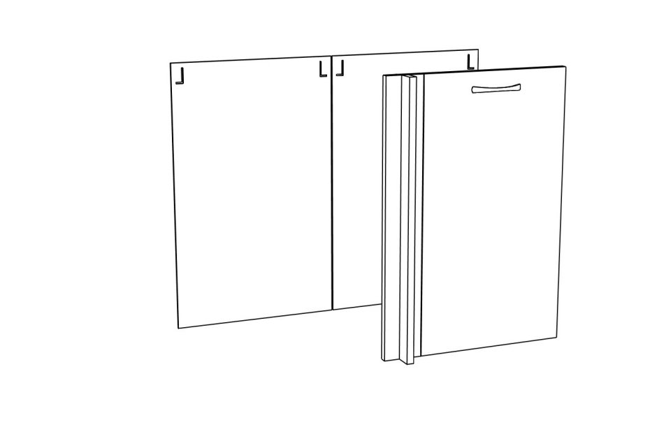 Азур С1000 угол (фасад) правый