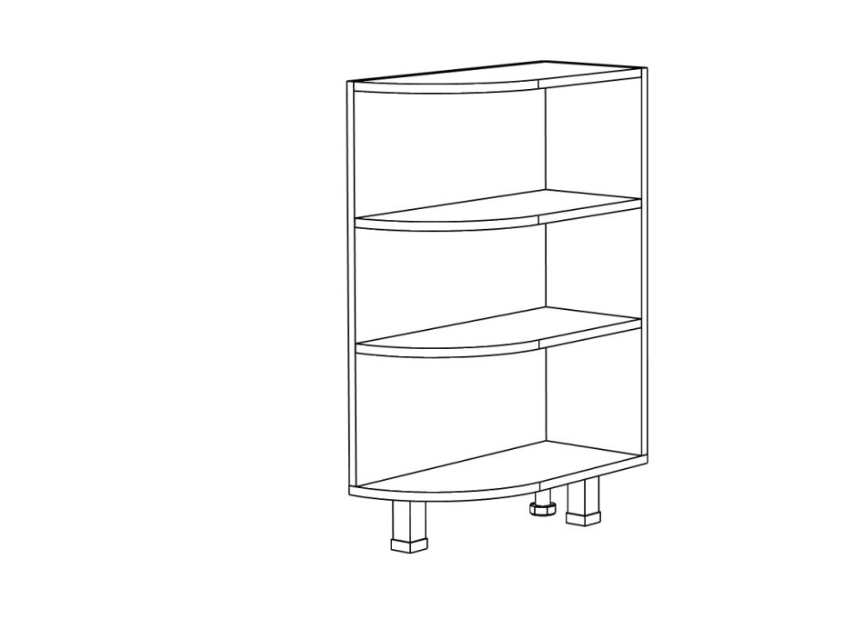 КОРПУС Стол 300 тп (Н 30 торц+полки)
