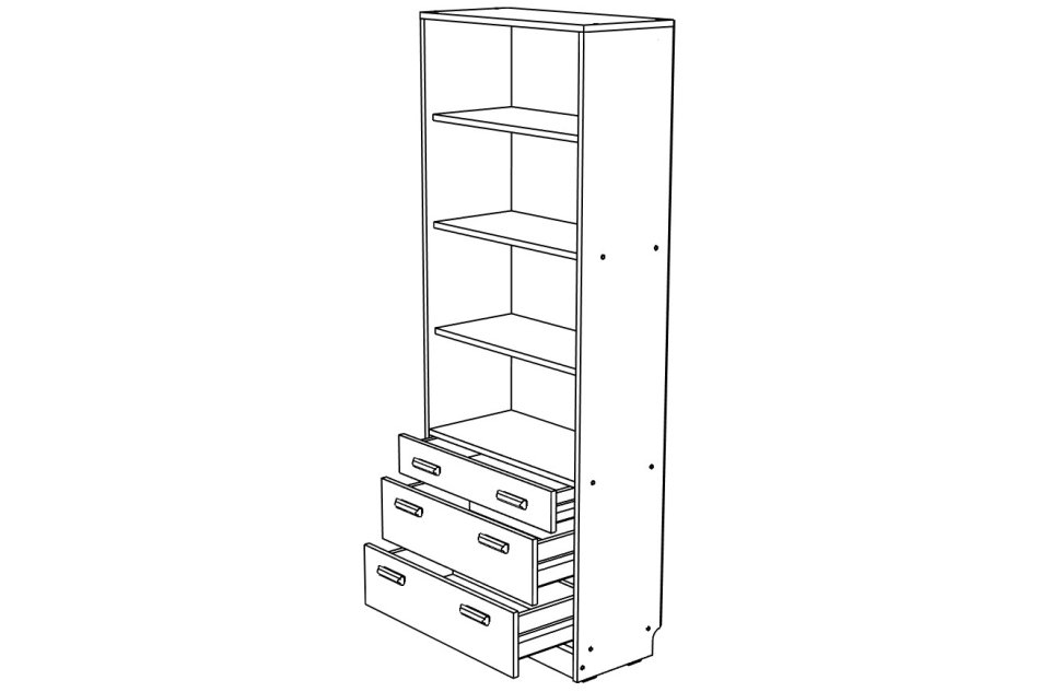Вуди № 7 Шкаф витрина Вуди № 7 Шкаф витрина