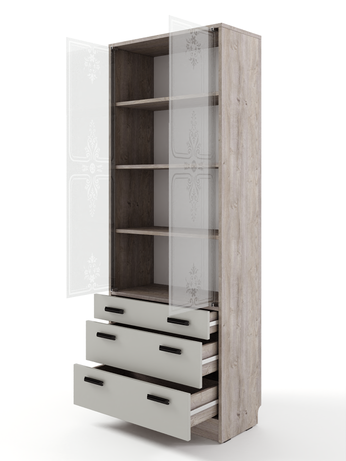 Вуди № 7 Шкаф витрина Вуди № 7 Шкаф витрина