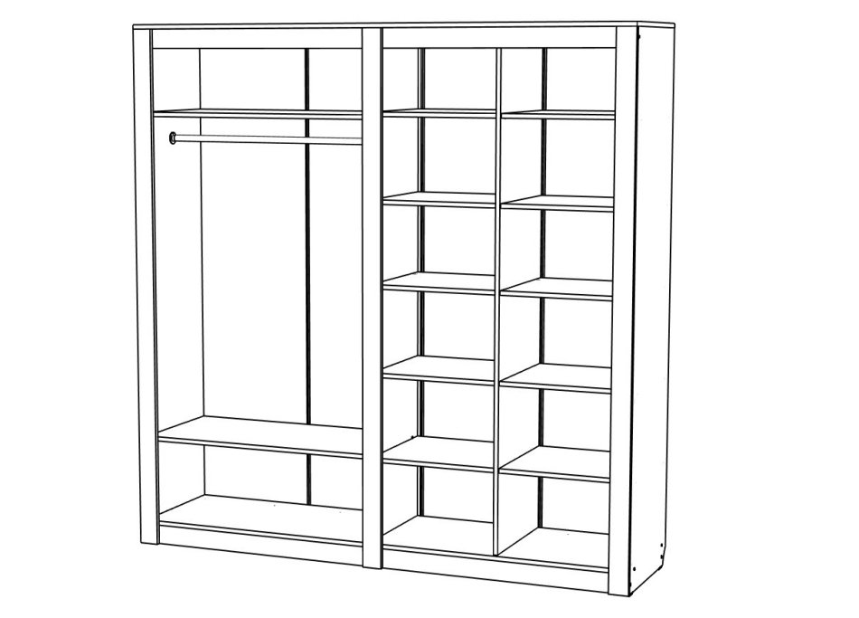 Гамма №30 Шкаф  4-х дверный