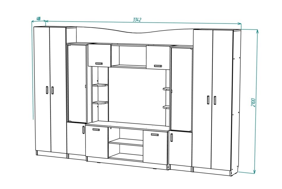 Вуди НАБОР №1 Гостиная ( 3 342)											