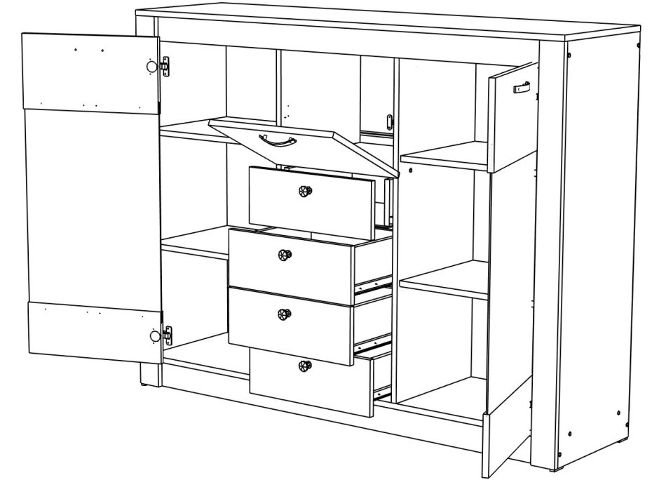 Гамма №14 комод витрина 1600 МЛ Гамма №14 комод витрина 1600 МЛ