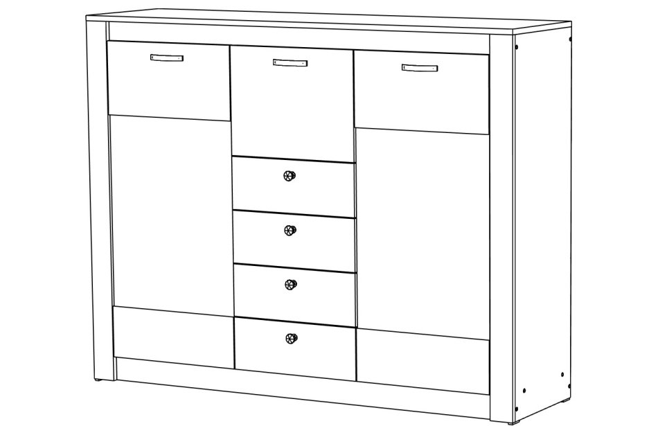 Гамма №14 комод витрина 1600 МЛ Гамма №14 комод витрина 1600 МЛ