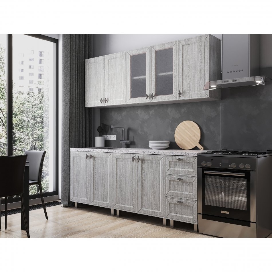 Кухня МИРА 2,10 м (без столешницы) Кухня МИРА 2,10 м (без столешницы)