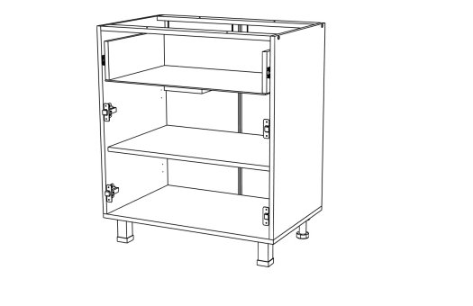 КОРПУС Стол 700 1ящ2дв
