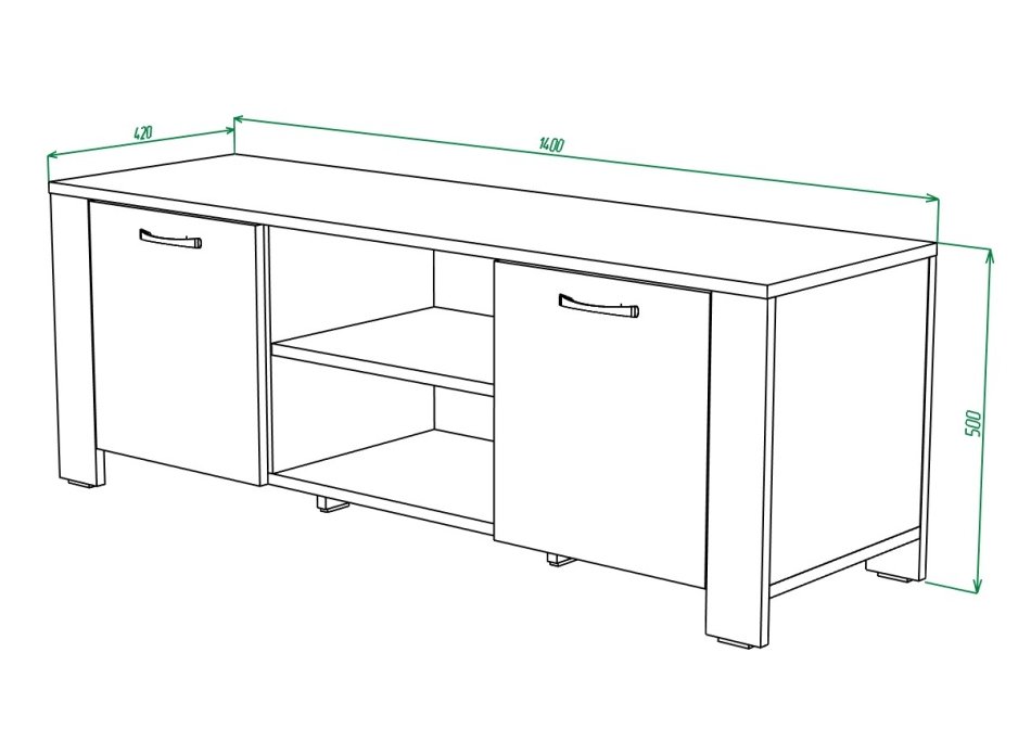 ВЕГА №13 Тумба ТВ 2Д ВЕГА №13 Тумба ТВ 2Д