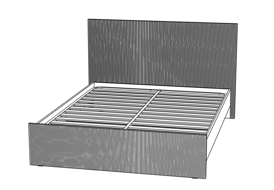 Вельвет № 7 Кровать 1600 (без основание) Вельвет № 7 Кровать 1600 (без основание)