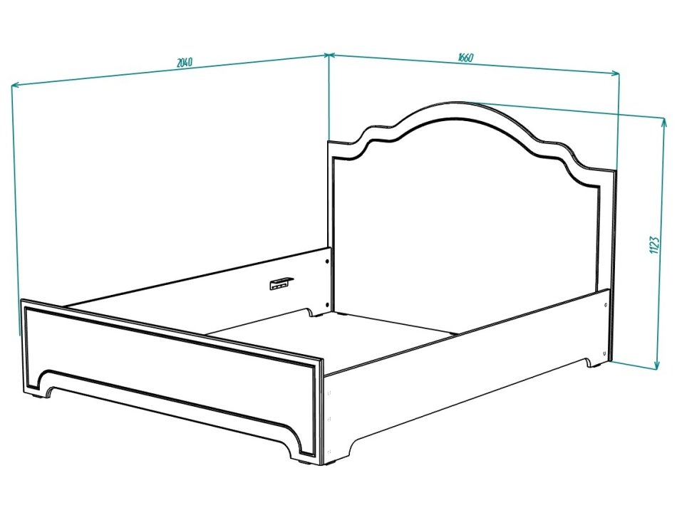 Ливерпуль № 27 1600 Кровать с ламелями