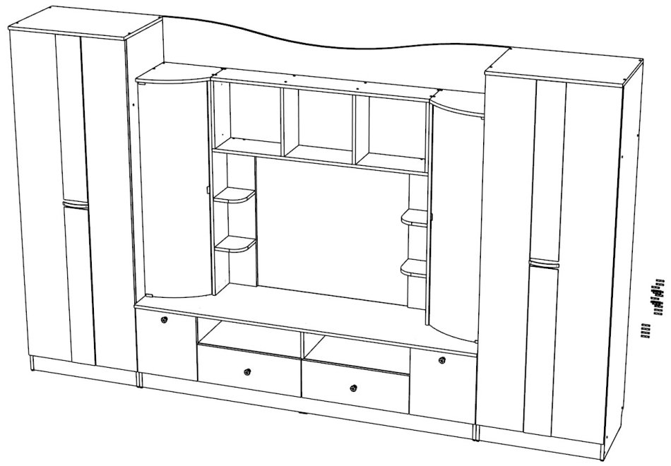 Гостиная МЛ - 7 с рисунком (3400)(снято)