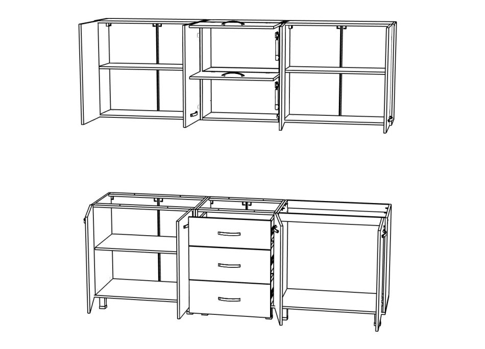 Кухня ЕВА 2,20 м (без столешницы) Кухня ЕВА 2,20 м (без столешницы)