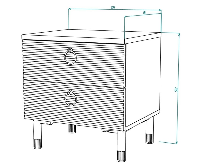 Вельвет № 9 Тумба прикроватная Вельвет № 9 Тумба прикроватная