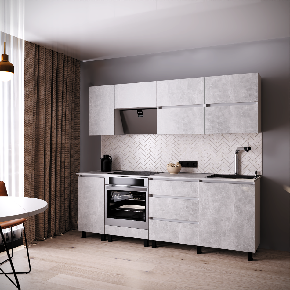 Кухня НАЙС 2,20 м (без столешницы), Собран Кухня НАЙС 2,20 м (без столешницы), Собран