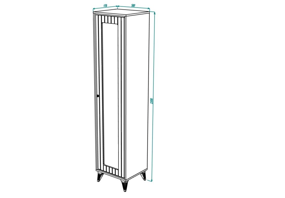 ВАЛЕНСИЯ №10 Пенал витрина глянец