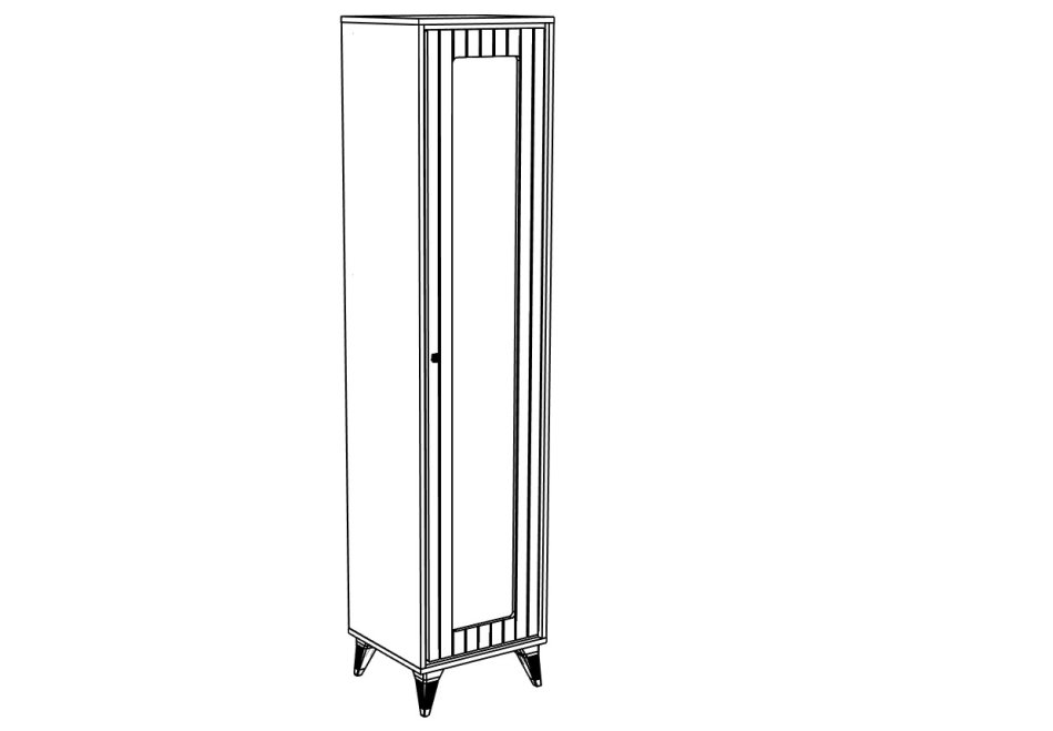 ВАЛЕНСИЯ №10 Пенал витрина глянец