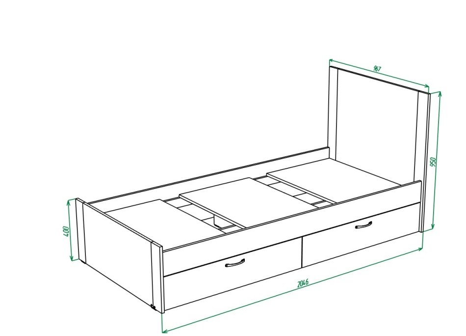 ВЕГА №16 Кровать (90*200) ВЕГА №16 Кровать (90*200)
