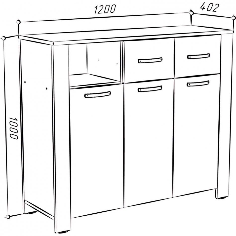ВЕГА № 3 Комод 3д2я