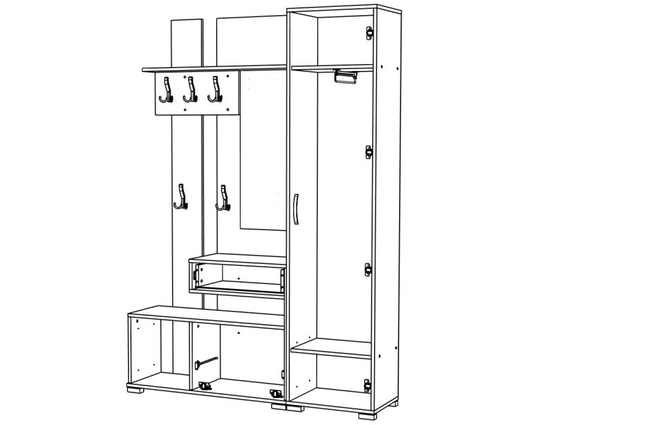 Прихожая МЛ - 2, Собран