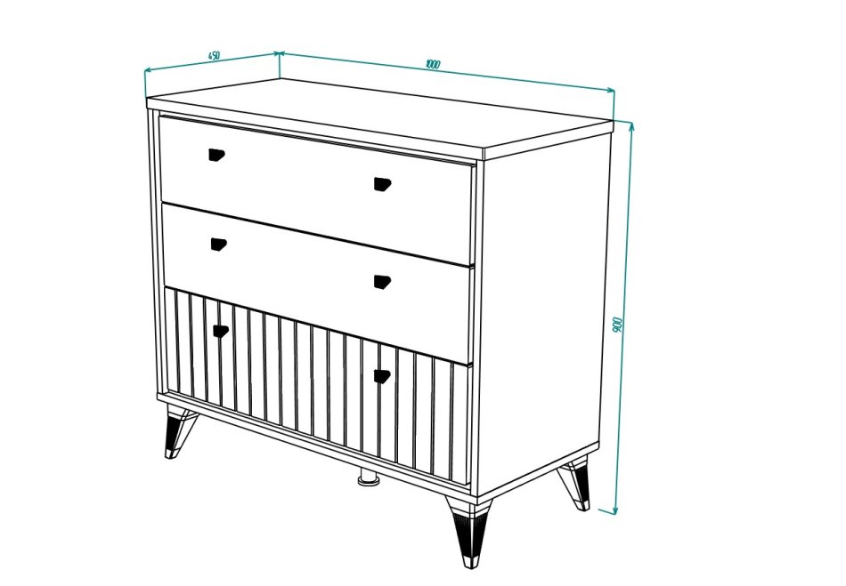 ВАЛЕНСИЯ № 8 Комод глянец