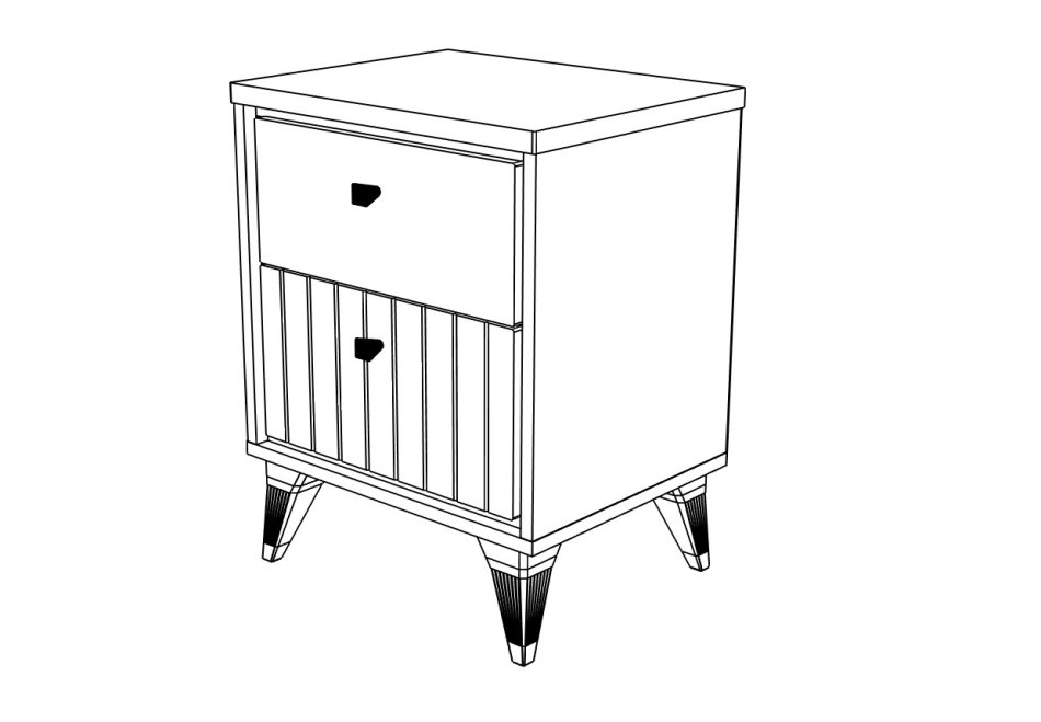 ВАЛЕНСИЯ № 7 Тумба прикроватная глянец