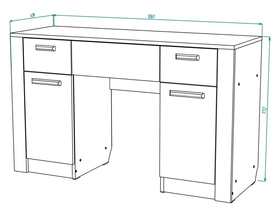 Гамма №22 Стол туалетный 1260 МЛ