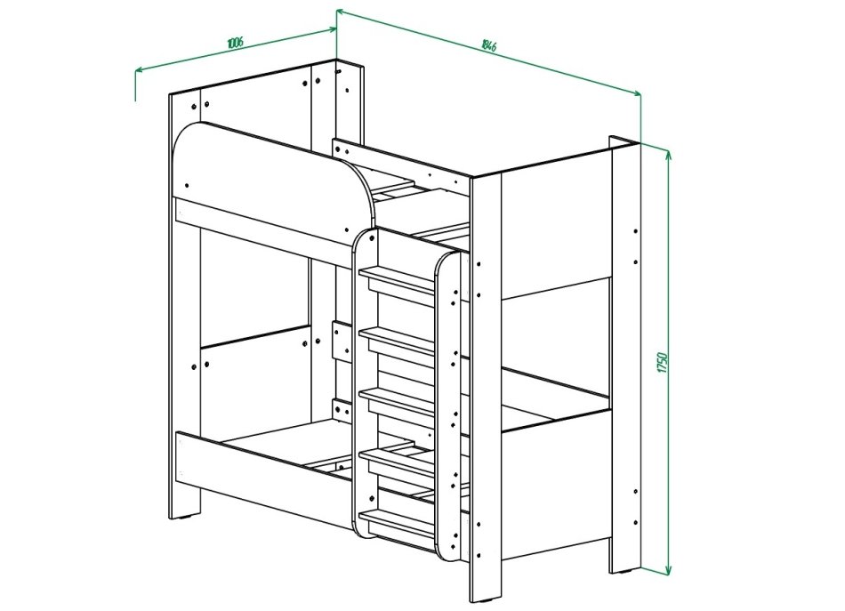 ВЕГА №19 Кровать 2х яр.(80*180)