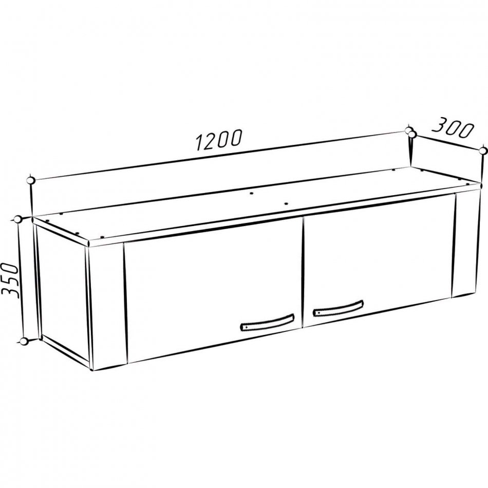 ВЕГА № 7 Тумба навесная 2д ВЕГА № 7 Тумба навесная 2д