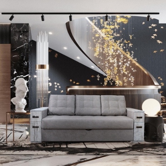 Кровать ЕВРОСОФА 7/3 (бок фасад с МДФ) К-1