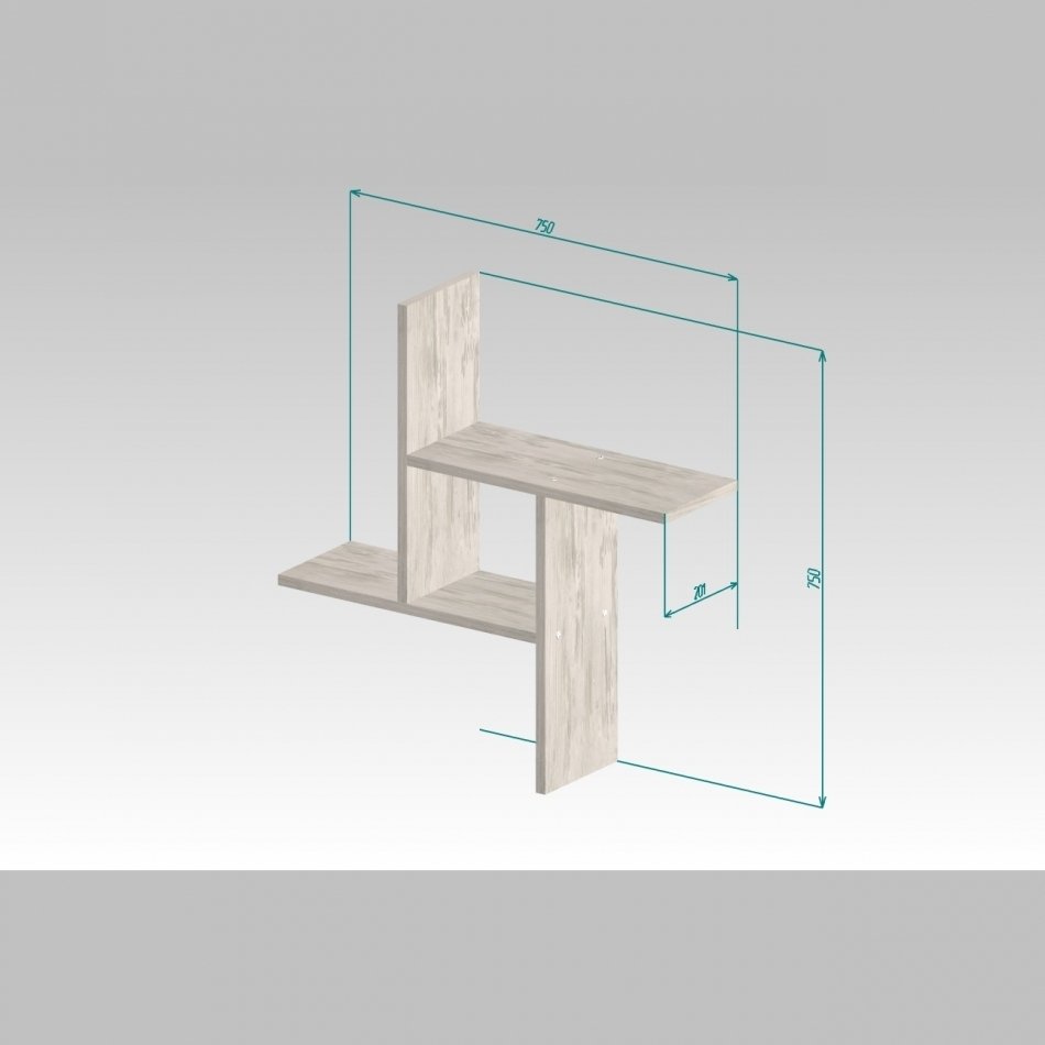 Полка МЛ- 1 (750*750) Полка МЛ- 1 (750*750)