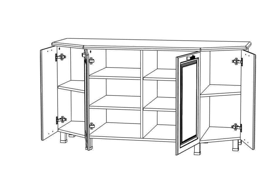 МИРА Буфет 4 тумба МИРА Буфет 4 тумба