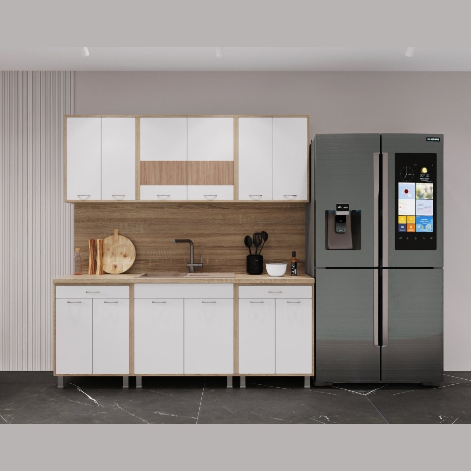 Кухня Омега - 5 (2,00м)(без столешницы) Кухня Омега - 5 (2,00м)(без столешницы)