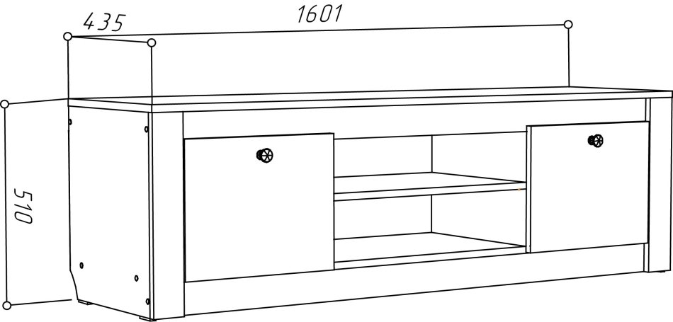 Гамма №19 Тумба ТВ 1600 МЛ Гамма №19 Тумба ТВ 1600 МЛ