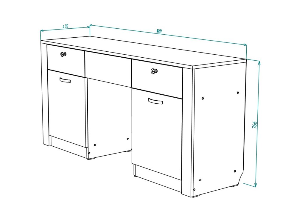 Гамма №23 Стол туалетный 1600 МЛ