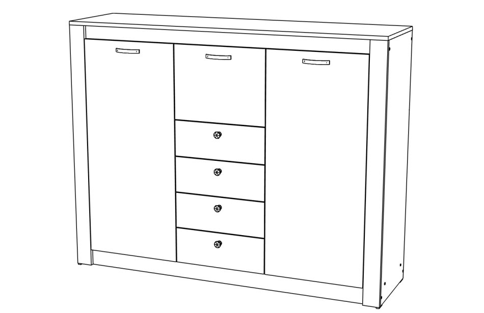 Гамма №13 комод глухой 1600 МЛ, Собран Гамма №13 комод глухой 1600 МЛ, Собран