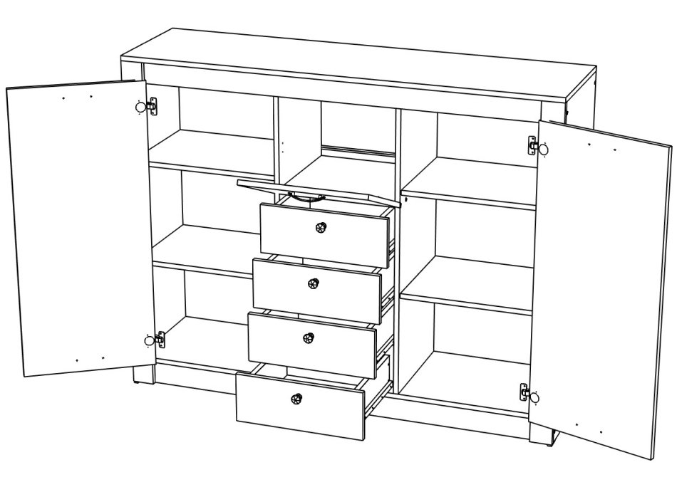 Гамма №13 комод глухой 1600 МЛ, Собран Гамма №13 комод глухой 1600 МЛ, Собран