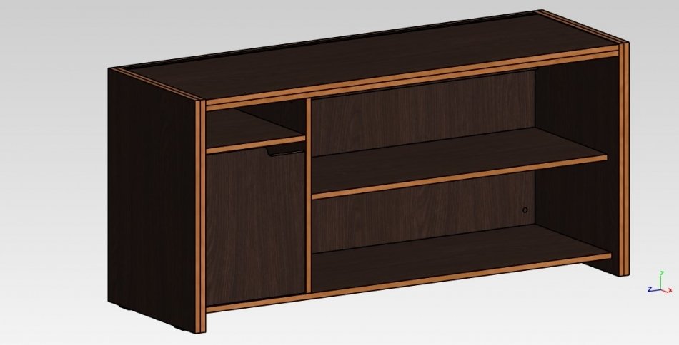 Тумба приставная к столу Руководитель1500х500х715, Собран