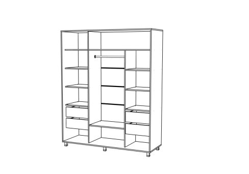 КОРПУС Шкаф купе МЛ-4 (2500*2200*600)