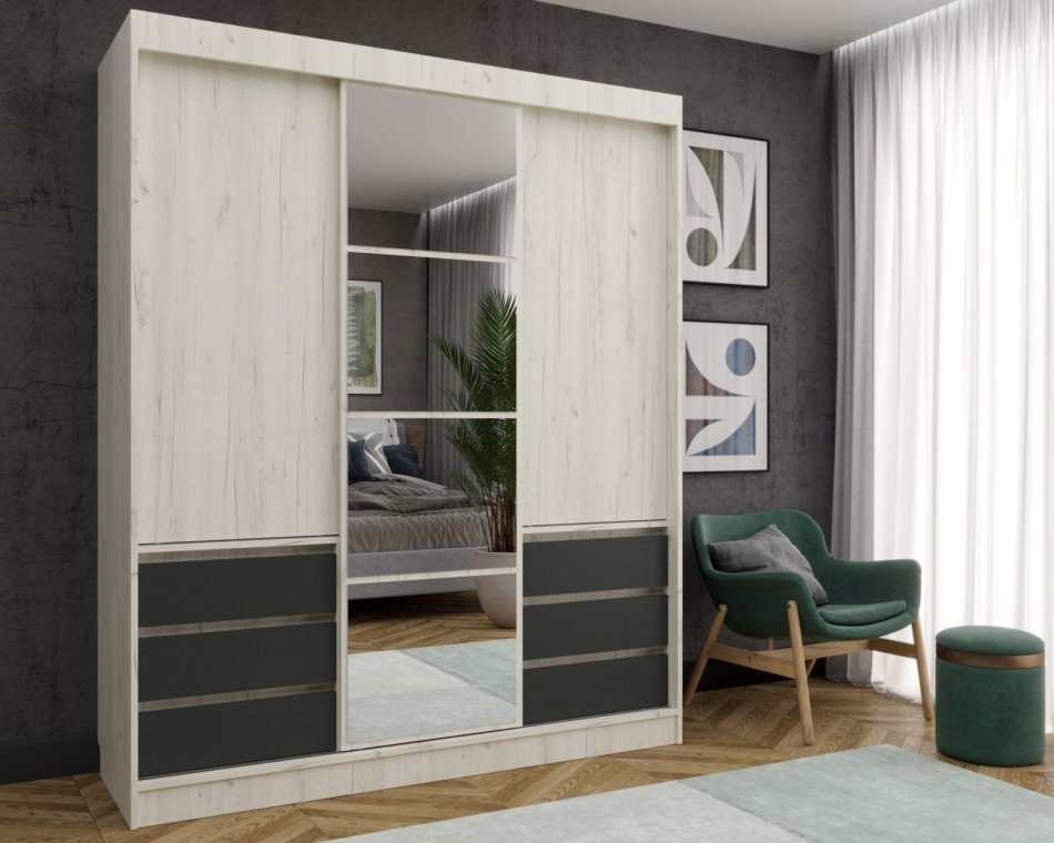 NEW Шкаф купе НАЙС 3Д (210)