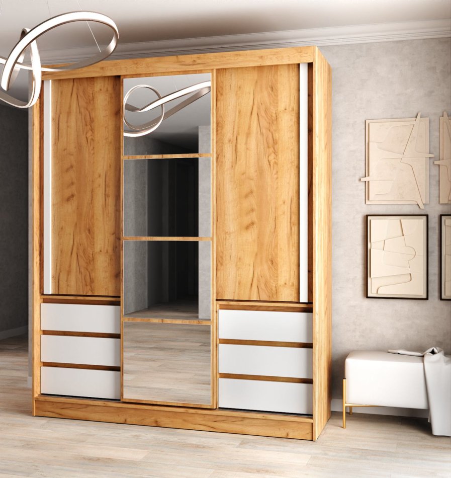 NEW Шкаф купе НАЙС 3Д (210)