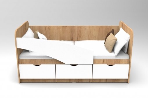 ЮНИОР  1 Кровать (80 х 160) с бортиком, Собран