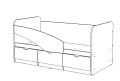ЮНИОР  1 Кровать (80 х 160) с бортиком, Собран